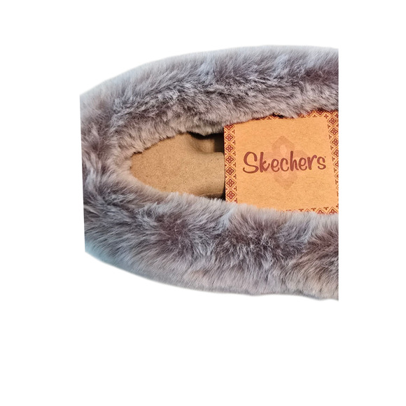 Skechers Cozy Campfire Slippers Womens Size 8.5 Gray/Pewter Faux Fur Memory Foam - Picture 6 of 14